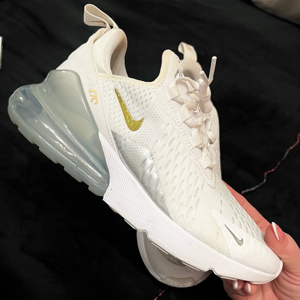 Nike Air Max 270 white and gold